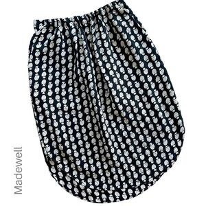 MADEWELL | NWOT SILK ISLAND SKIRT BLOOMSTAMP PRINT BLACK & WHITE | XS